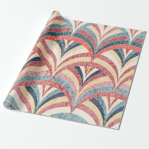 Papier Cadeau Motif brodé sans couture. Impression bohème abonda