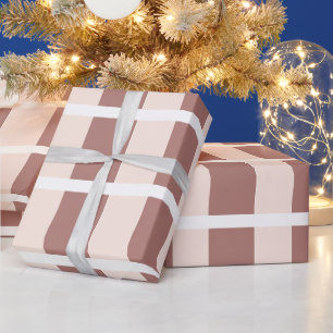 Papier Cadeau Motif Brown en rayures roses