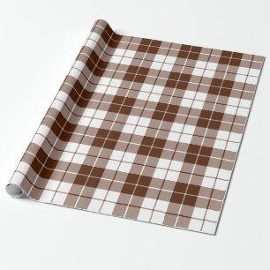 Papier Cadeau Motif Brown et blanc Grand