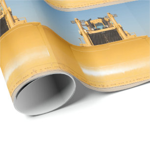 Papier Cadeau Motif Bulldozer jaune