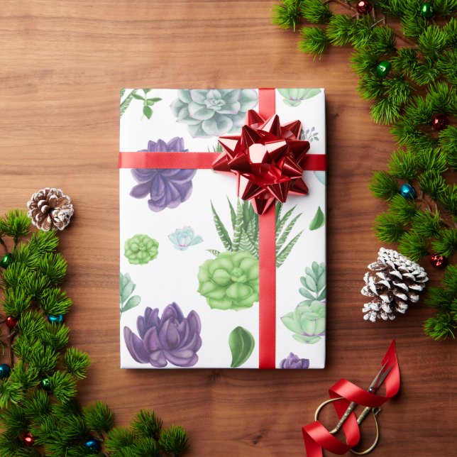Papier Cadeau Motif cactus (Cadeau de vacances)