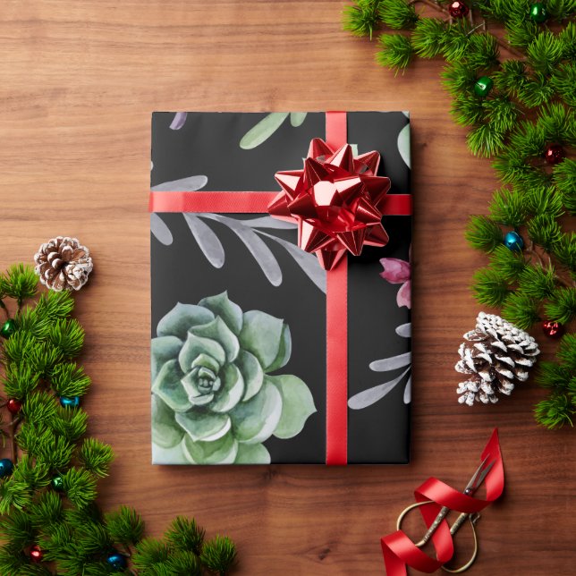 Papier Cadeau Motif Cactus 2 (Cadeau de vacances)