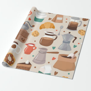 Papier Cadeau Motif café