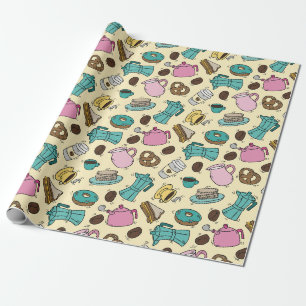 Papier Cadeau Motif café