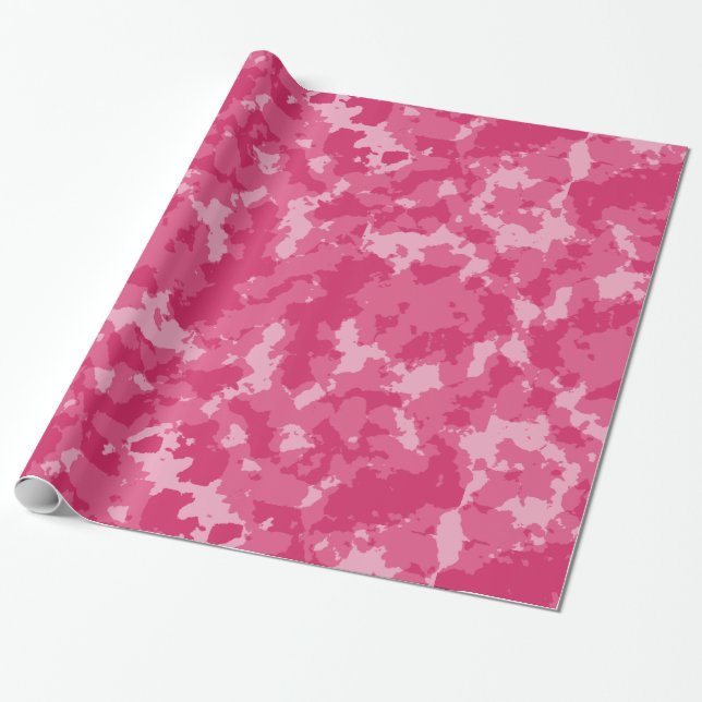 Papier Cadeau Motif Camo rose (Déroulé)