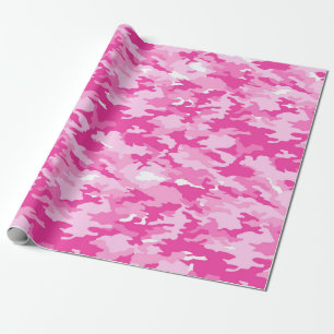 Papier Cadeau Motif camouflage rose – Sensibilisation au cancer 