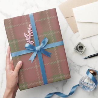 Papier Cadeau Motif carreau rouge vert