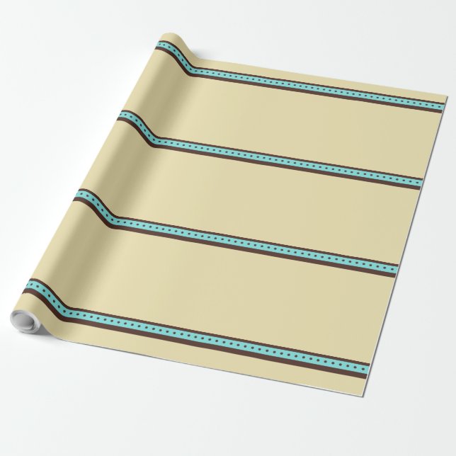 Papier Cadeau Motif Cercles et bandes (Déroulé)