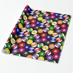 Papier Cadeau Motif Checkered de billards de style campagnard