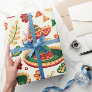 Papier Cadeau Motif Cinco De Mayo Mexicain