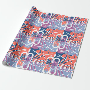 Papier Cadeau Motif coloré Abstrait LEAF
