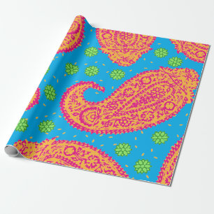 Papier Cadeau Motif coloré Paisley