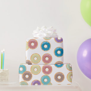 Papier Cadeau Motif coloré Pastel Donuts & Sprinkings