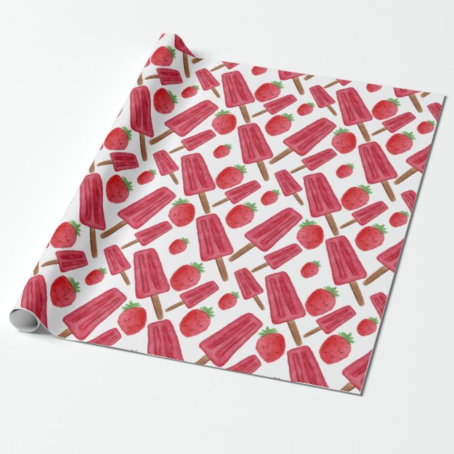 Papier Cadeau Motif crème glacée | motif Lollies | lollipop 16 (Déroulé)
