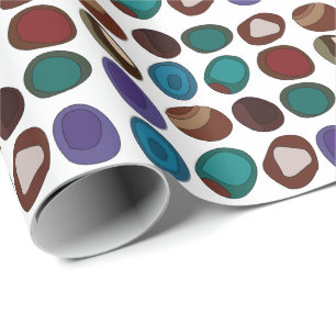 Papier Cadeau Motif Cristal Pierre d'Agate Coloré