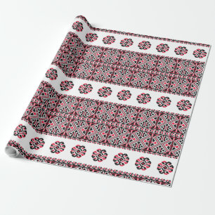 Papier Cadeau Motif croix rouge&noir
