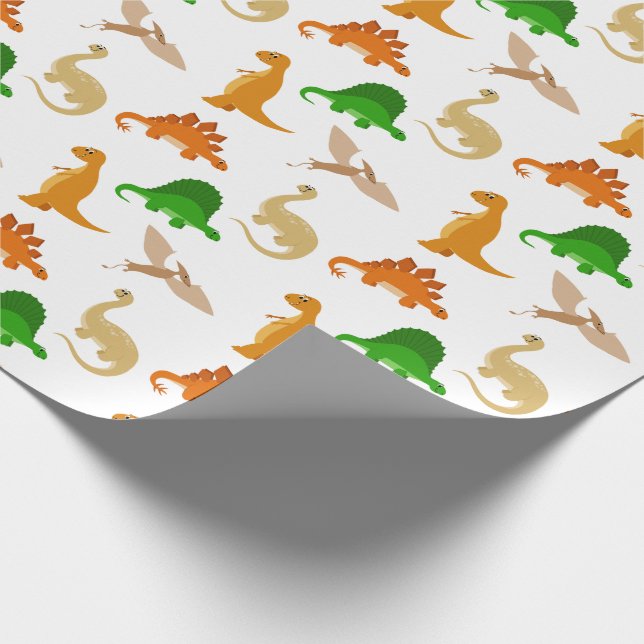 Papier Cadeau Motif Cute Dinosaur (Coin)