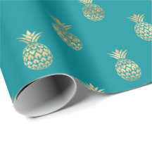 Motif d'ananas Turquoise Tropical