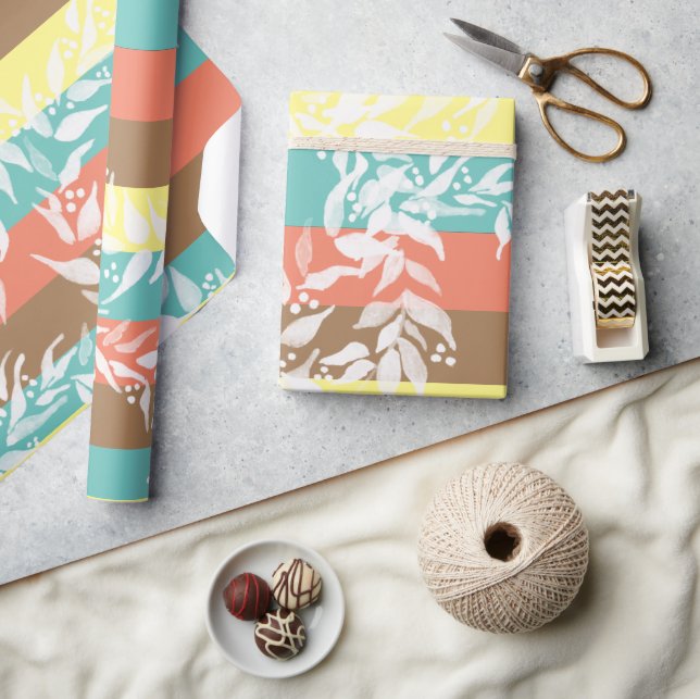 Papier Cadeau Motif d'aquarelle couleur bloc couleur (Artisanat)