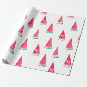 Papier Cadeau Motif d'aquarelle transparente avec pastèque