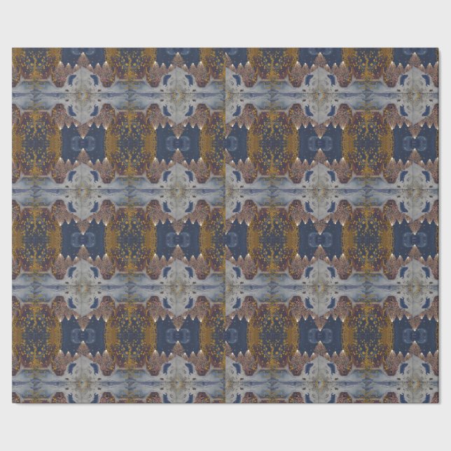 Papier Cadeau Motif d'arbre de Noël moderne (Couture)