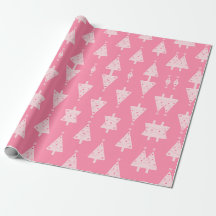Motif d'arbre de Noël rose