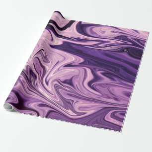 Papier Cadeau Motif d'art de galaxie bleue