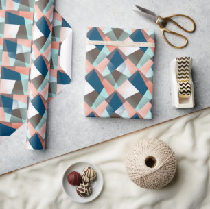 Papier Cadeau Motif d'art moderne Abstrait Hip géométrique mosaï