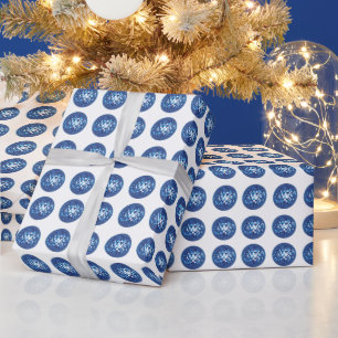 Papier Cadeau Motif de bal Blue Disco