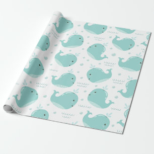 Papier Cadeau Motif de baleine sous la mer