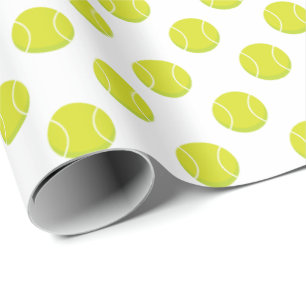Papier Cadeau Motif de balle de tennis toute couleur d'arrièr