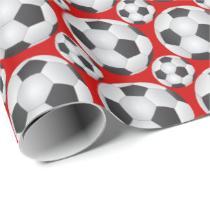 Papier Cadeau Motif de ballon de football
