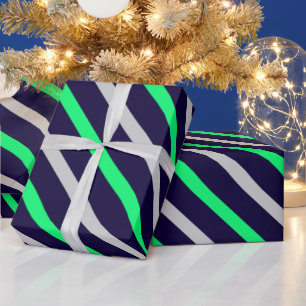 Papier Cadeau Motif de bandes multicolores