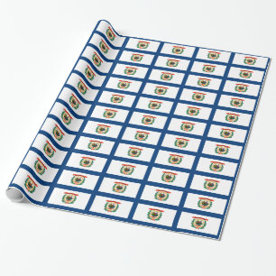 Papier Cadeau Motif De Bannière De Virginie Occidentale