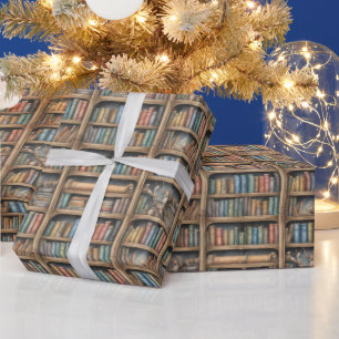 Papier Cadeau Motif de bibliothèque Fairytale