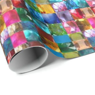 Papier Cadeau Motif de bijoux en cristal