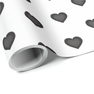 Papier Cadeau Motif de Black Hearts