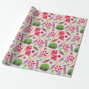 Papier Cadeau Motif de bonbons motif Lollies lollipop 38