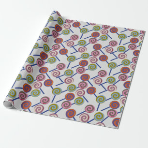Papier Cadeau Motif de bonbons motif Lollies lollipop 8
