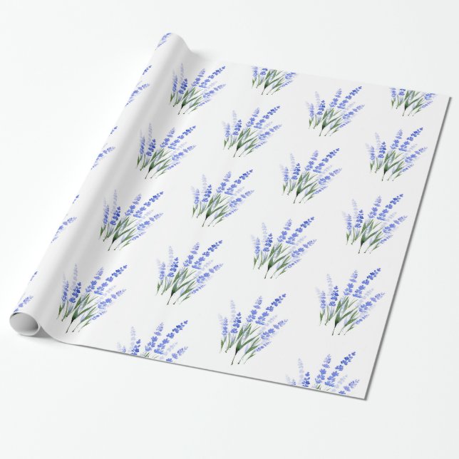 Papier Cadeau Motif de bouquet de couleur aquarelle (Déroulé)