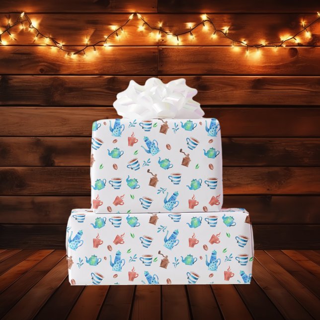 Papier Cadeau Motif de café (Créateur téléchargé)