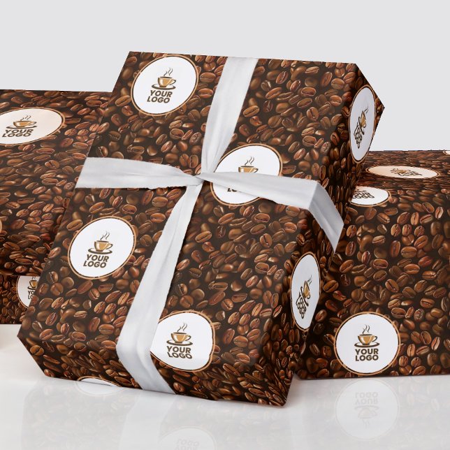 Papier Cadeau Motif de café Marque Logo (Créateur téléchargé)