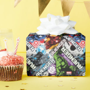 Papier Cadeau Motif de caractères Avengers