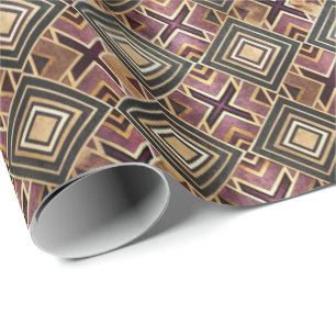 Papier Cadeau Motif de carrelage Art déco mignon
