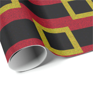 Papier Cadeau Motif de ceinture de Père Noël de parties