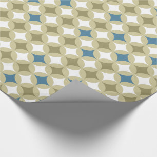 Papier Cadeau Motif de cercles géométriques rétro