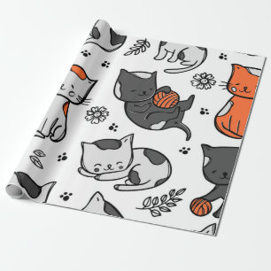 Papier Cadeau Motif de chat