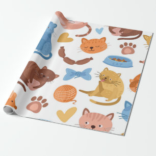 Papier Cadeau Motif de chat