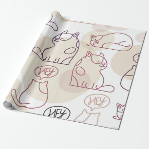 Papier Cadeau Motif de chat