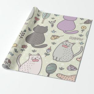 Papier Cadeau Motif de chat